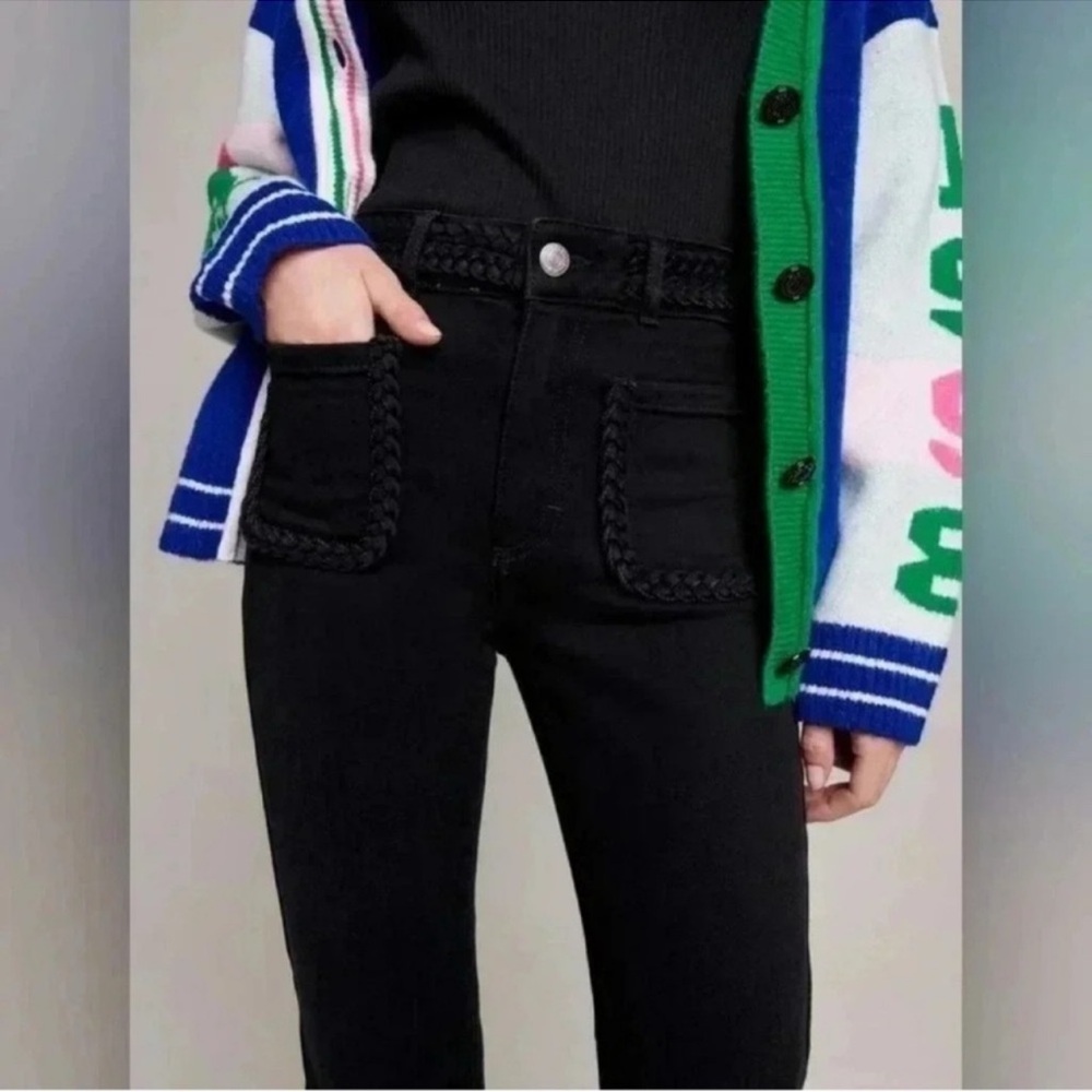 Size 38
$365 NWOT Maje Braided Detail Jeans